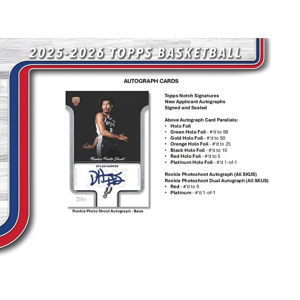 【卡世界】2025-26 Topps Basketball Hanger Box 籃球 球員卡 (1盒)-細節圖9