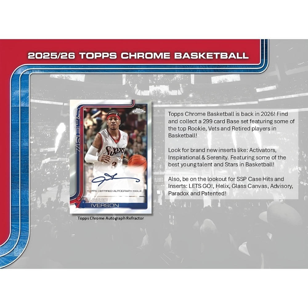 【卡世界】2025-26 Topps Chrome Basketball Blaster Box 籃球 球員卡 (1盒)-細節圖5