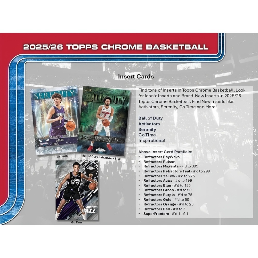 【卡世界】2025-26 Topps Chrome Basketball Blaster Box 籃球 球員卡 (1盒)-細節圖8