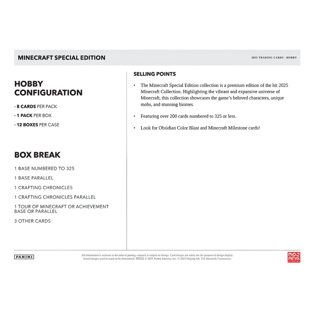 【卡世界】2025 Minecraft Special Edition Hobby Box 麥塊 收藏卡 (1盒)-細節圖8