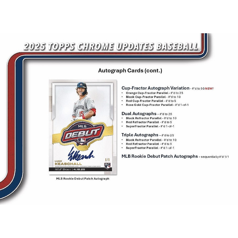 【卡世界】 2025 Topps Chrome Baseball Update Blaster Box 球員卡 (1盒)-細節圖11