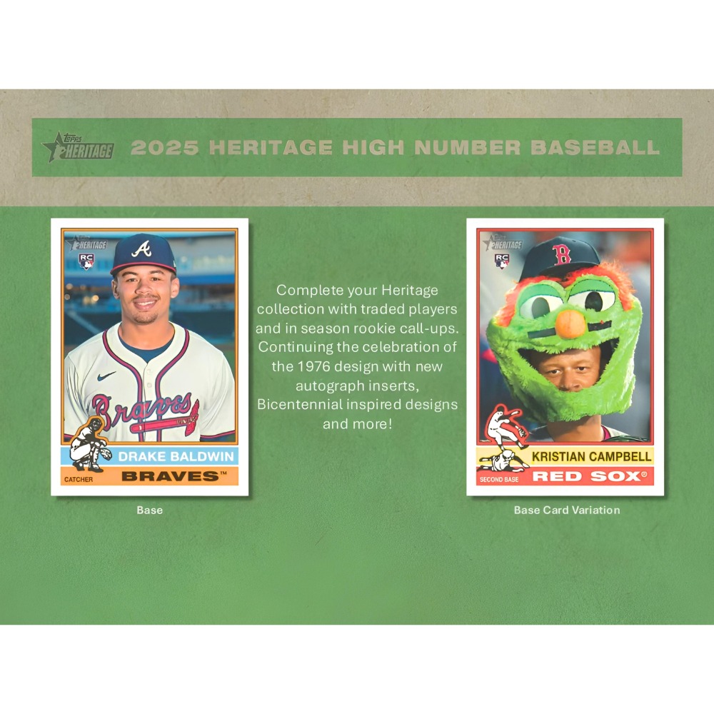 【卡世界】🔥全新箱10盒 2025 Topps Heritage High Number Hobby 棒球 (1盒)-細節圖5