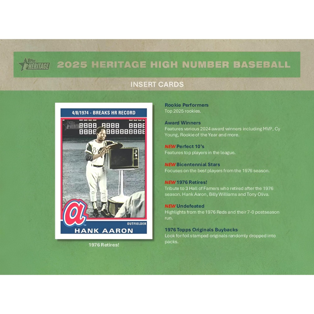 【卡世界】🔥全新箱10盒 2025 Topps Heritage High Number Hobby 棒球 (1盒)-細節圖7