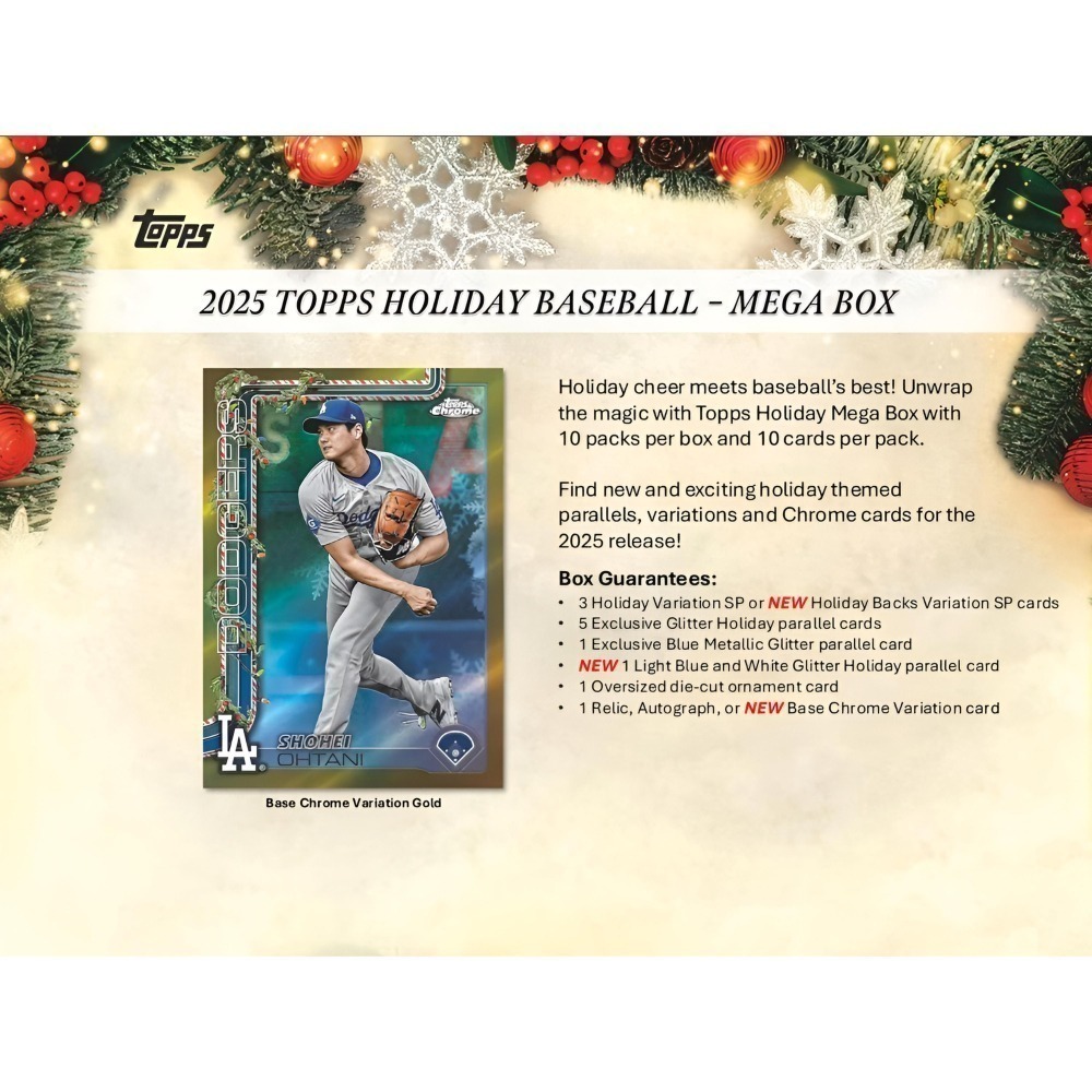 【卡世界】2025 Topps Holiday Baseball Mega Box 棒球 球員卡 (1盒)-細節圖5