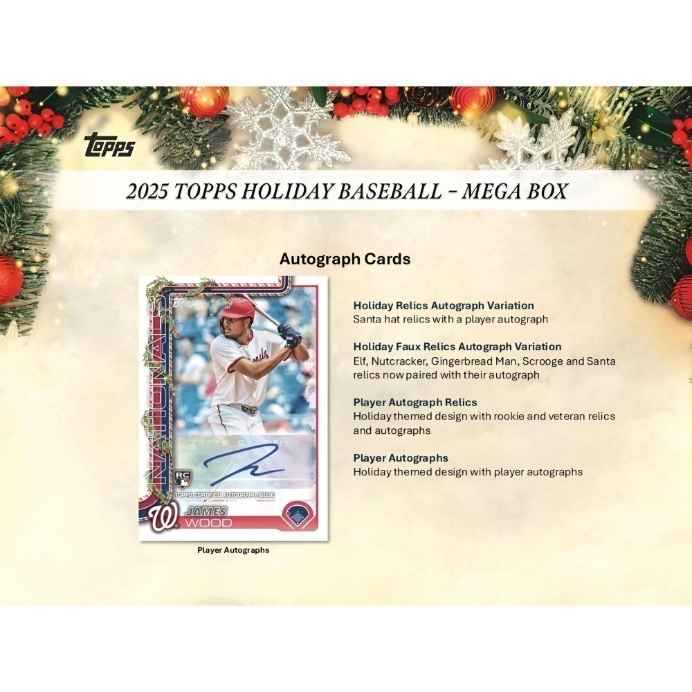 【卡世界】2025 Topps Holiday Baseball Mega Box 棒球 球員卡 (1盒)-細節圖8