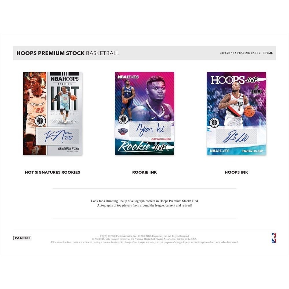 【卡世界】2019-20 Hoops Premium Stock Cello Pack Box 籃球 球員卡 (12包)-細節圖6