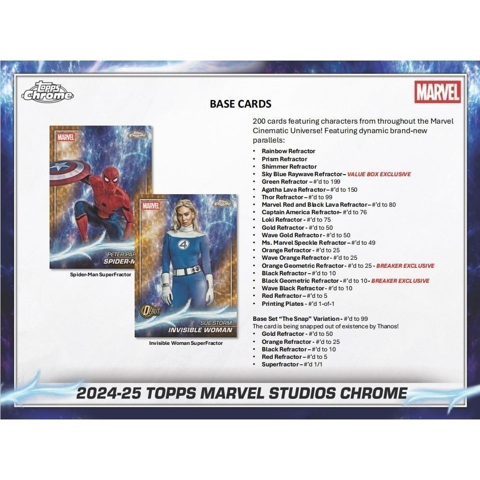 【卡世界】2025 Topps Chrome Marvel Studios Blaster Box 漫威 (1盒)-細節圖7