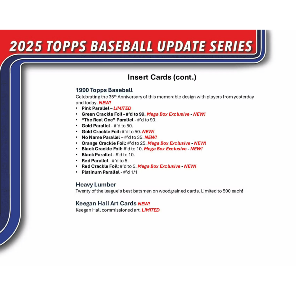 【卡世界】2025 Update Series Baseball Fanatics Blaster 棒球 (1盒)-細節圖7
