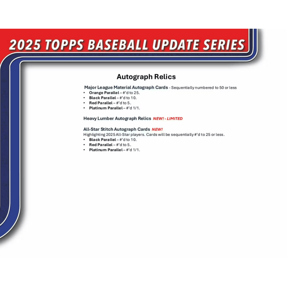 【卡世界】2025 Update Series Baseball Fanatics Blaster 棒球 (1盒)-細節圖8