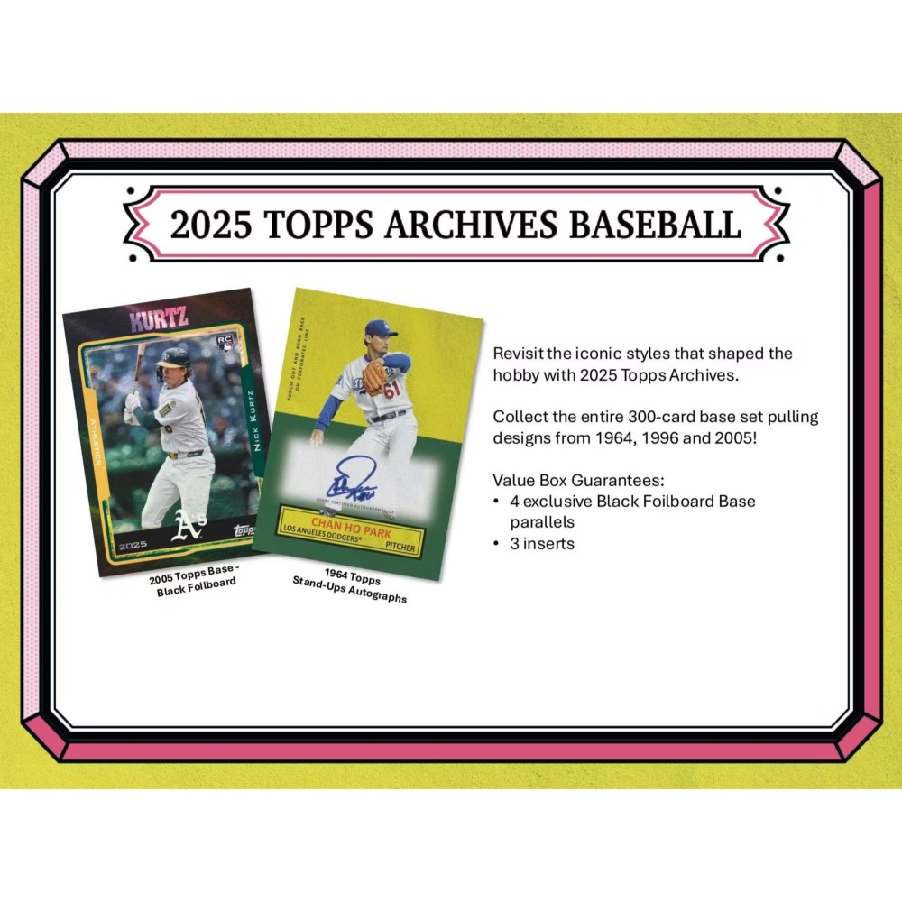 【卡世界】2025 Topps Archives Baseball Blaster Box 棒球 球員卡 (1盒)-細節圖5