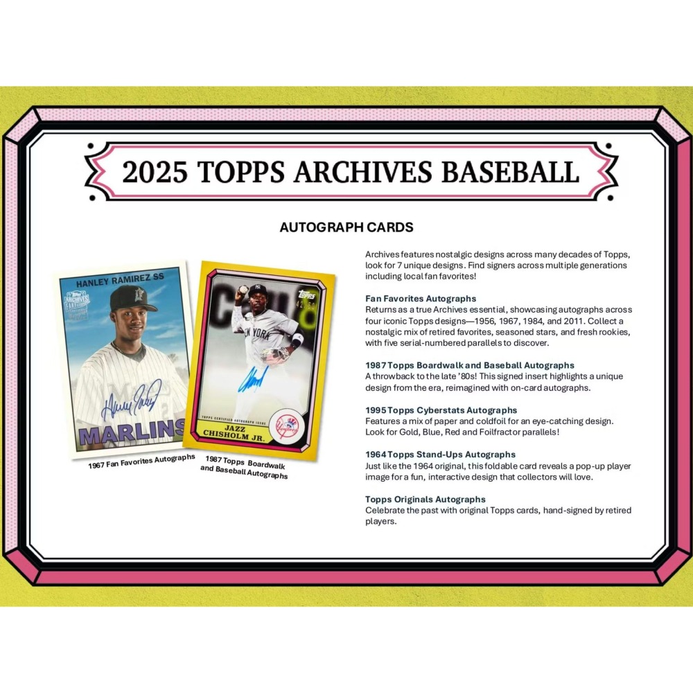 【卡世界】2025 Topps Archives Baseball Blaster Box 棒球 球員卡 (1盒)-細節圖6