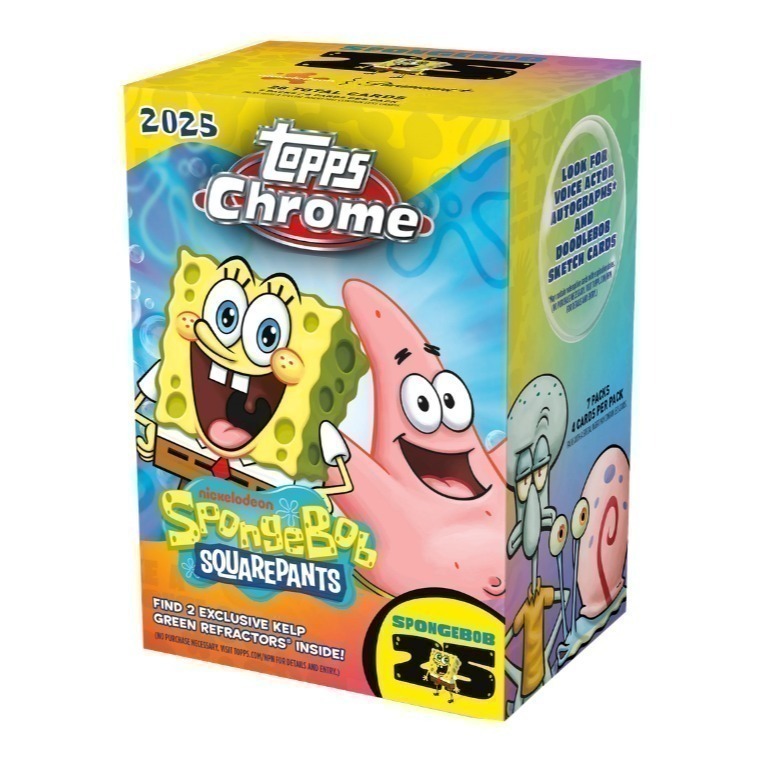 【卡世界】2025 Topps SpongeBob Chrome 25th Anniversary Blaster 1盒-細節圖2