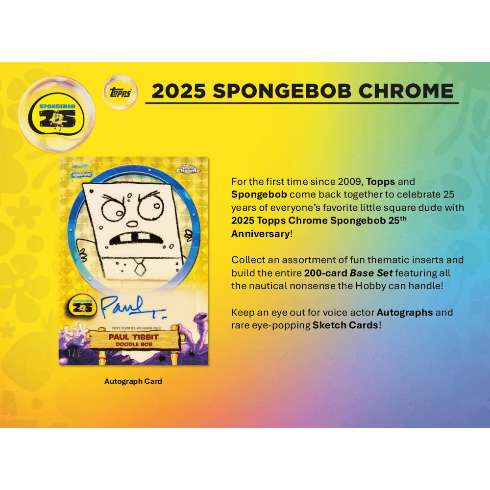 【卡世界】2025 Topps SpongeBob Chrome 25th Anniversary Blaster 1盒-細節圖5