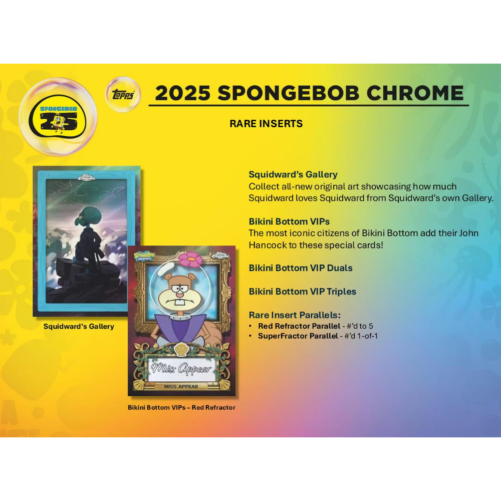 【卡世界】2025 Topps SpongeBob Chrome 25th Anniversary Blaster 1盒-細節圖8