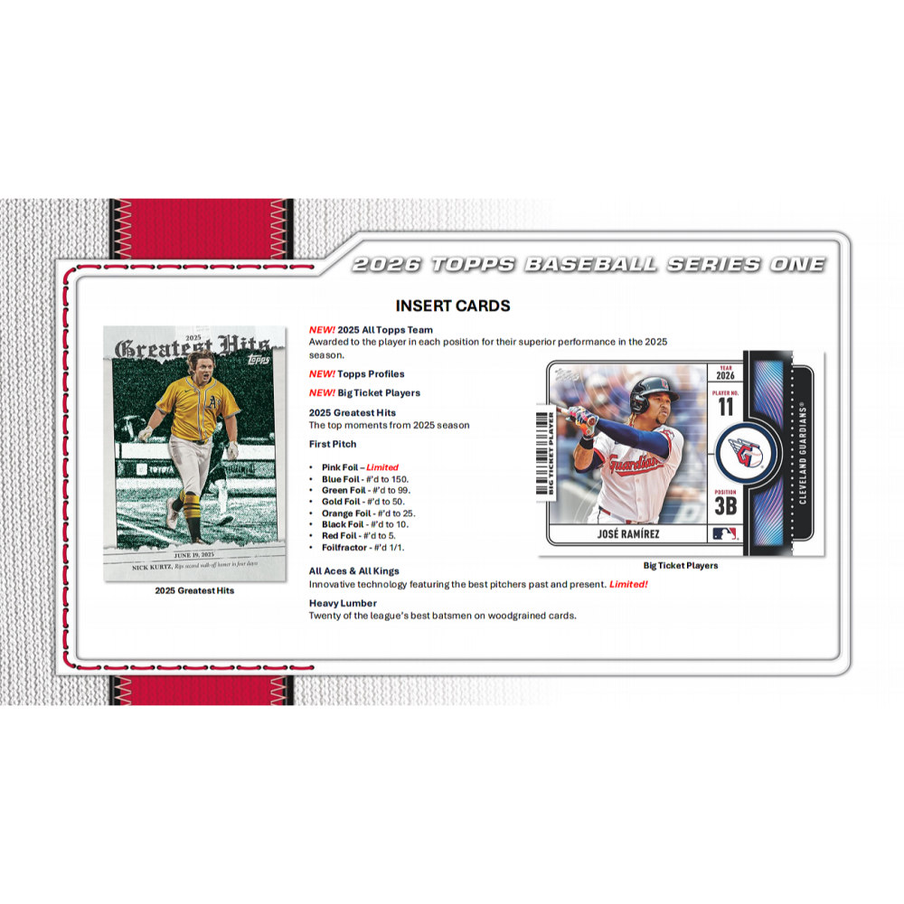 【卡世界】2026 Topps Series 1 Baseball Super Box 棒球 球員卡 (1盒)-細節圖6