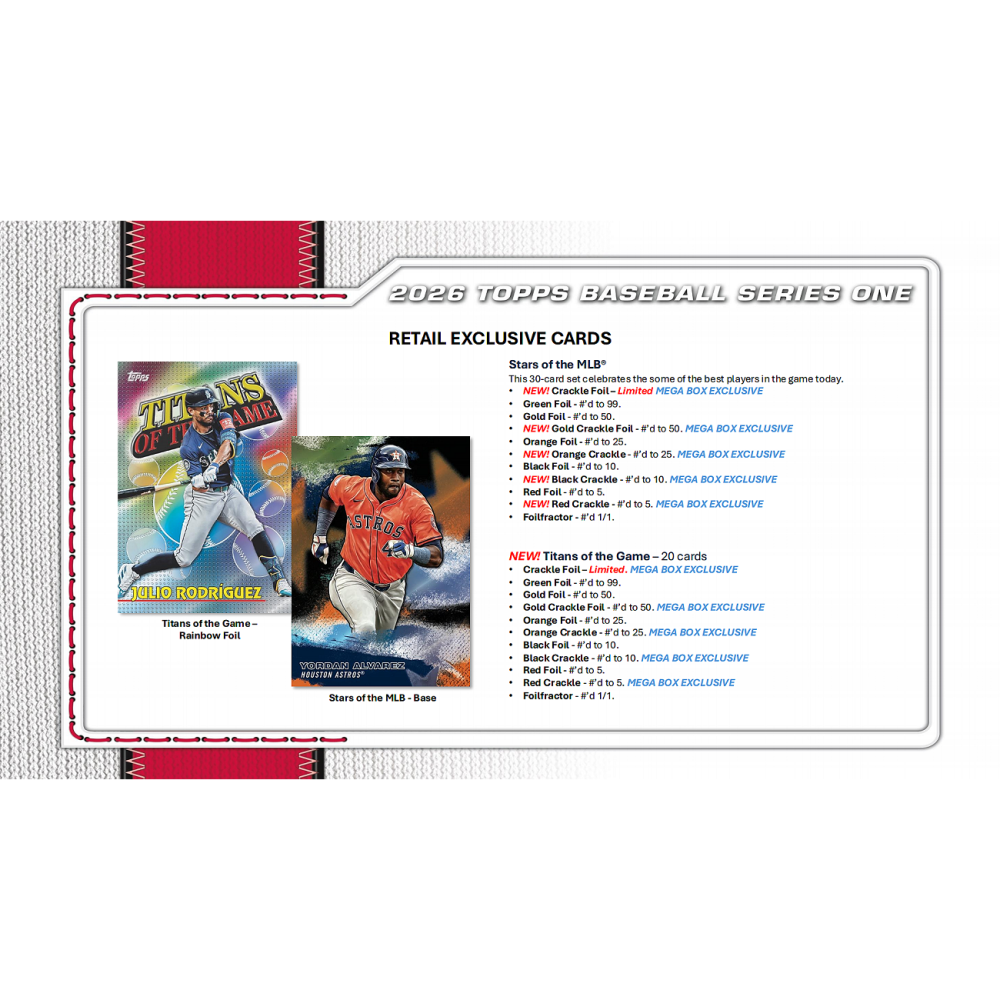 【卡世界】2026 Topps Series 1 Baseball Hanger Box 棒球 球員卡 (1盒)-細節圖8