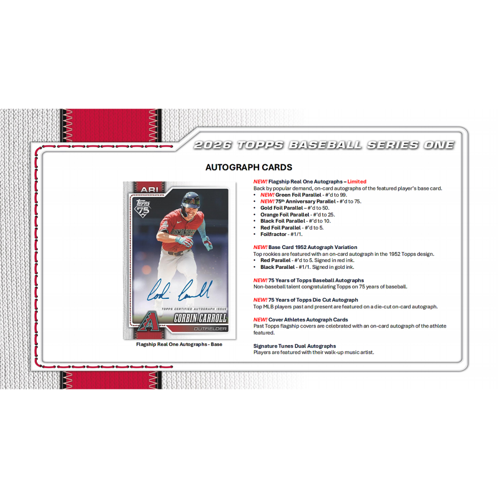 【卡世界】2026 Topps Series 1 Baseball Hanger Box 棒球 球員卡 (1盒)-細節圖10
