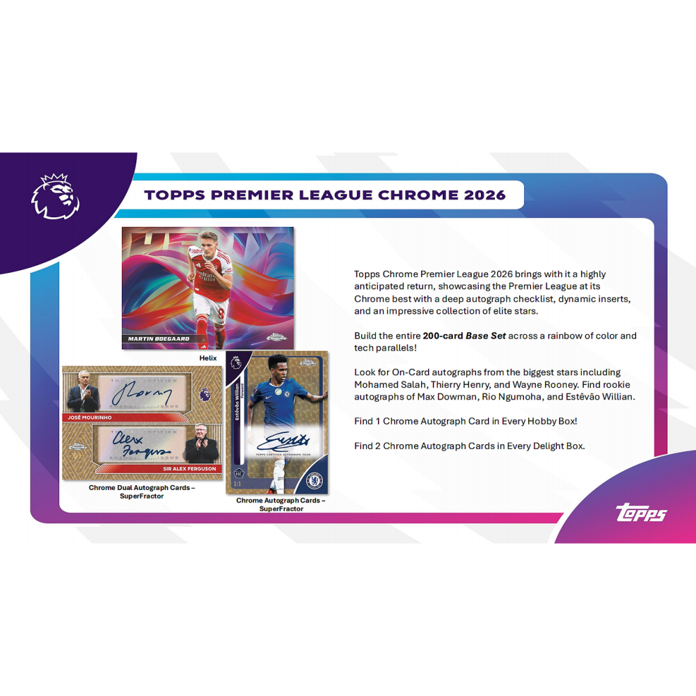 【卡世界】2026 Topps Chrome Premier League Hanger Box 英超 球員卡 (1盒)-細節圖4