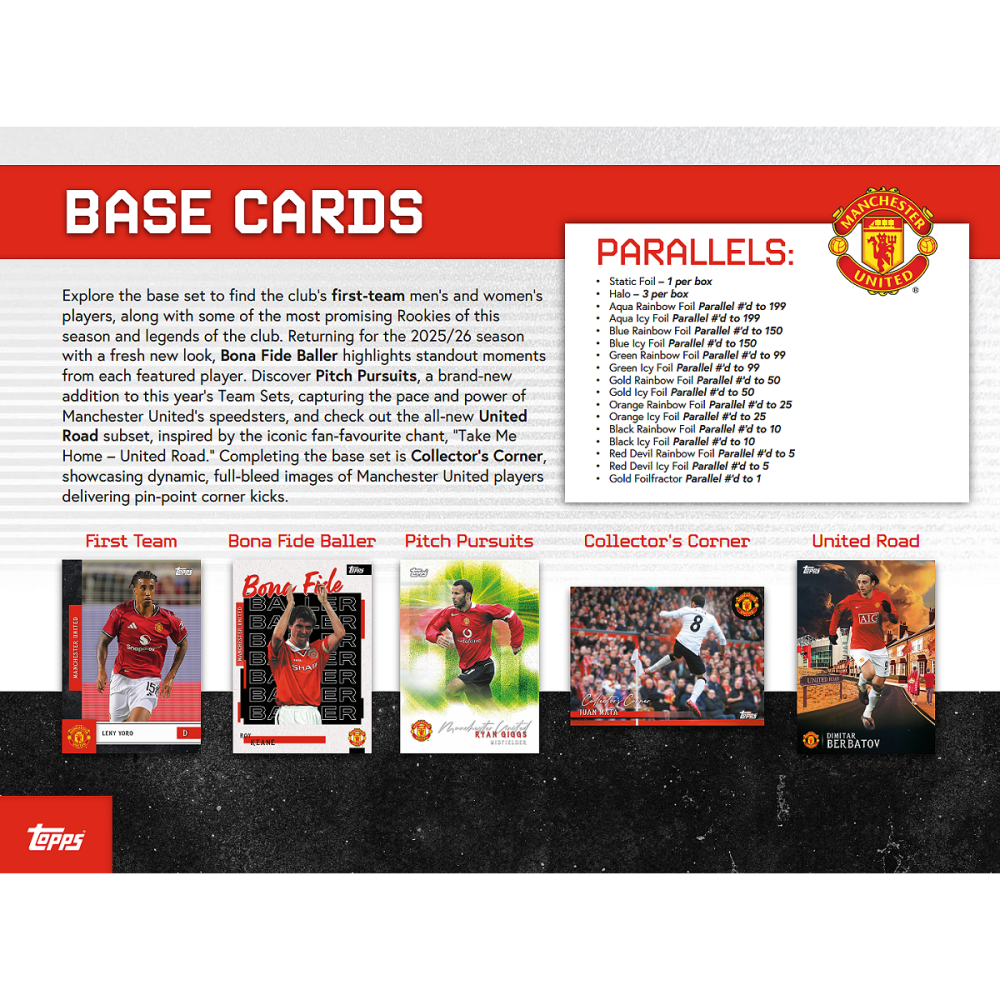 【卡世界】2025-26 Topps Manchester United Team Set 曼聯 球員卡 (1盒)-細節圖5