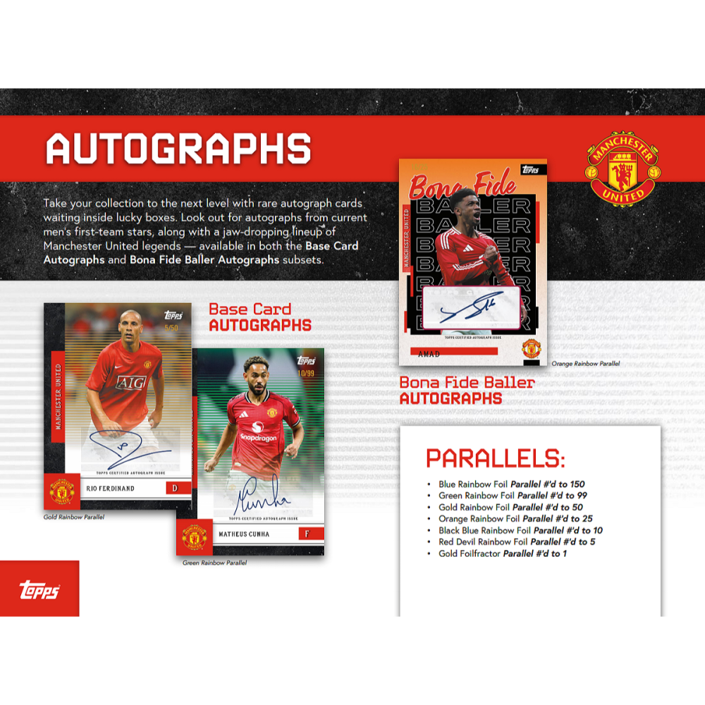【卡世界】2025-26 Topps Manchester United Team Set 曼聯 球員卡 (1盒)-細節圖7