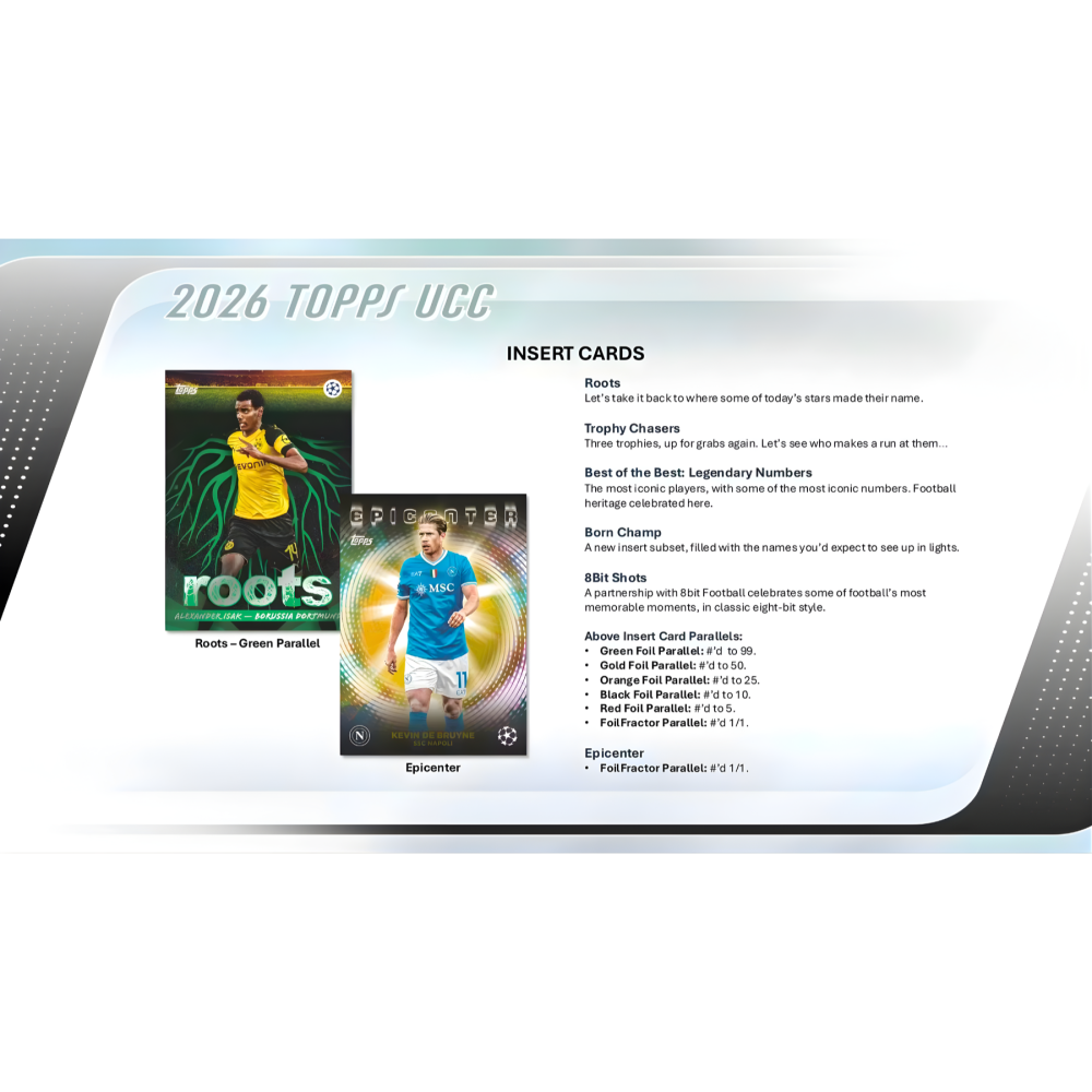 【卡世界】2026 Topps UEFA Club Competitions Hanger Box 球員卡 (1盒)-細節圖6