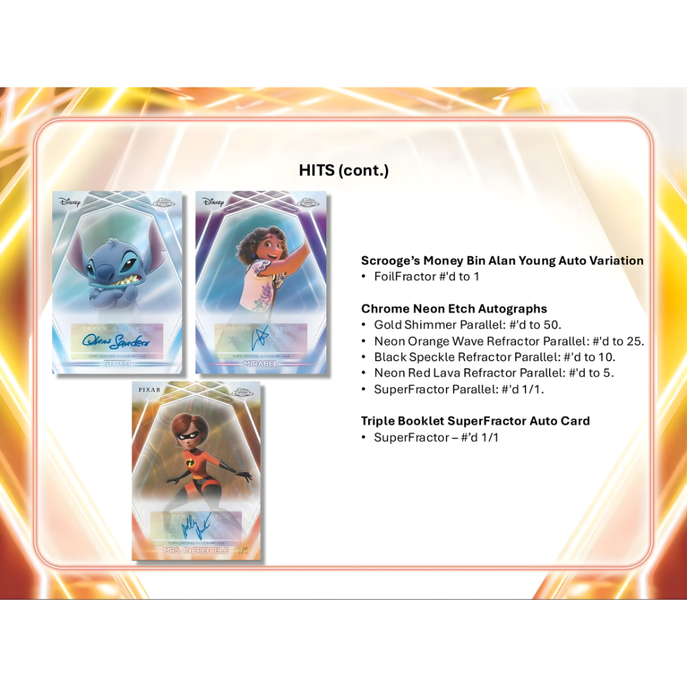 【卡世界】2026 Topps Disney Neon Blaster Box 米老鼠 迪士尼 球員卡 (1盒)-細節圖10