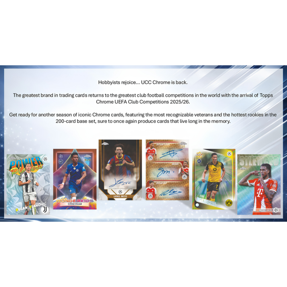 【卡世界】2025-26 Topps Chrome UEFA Club Competitions Value (1盒)-細節圖4