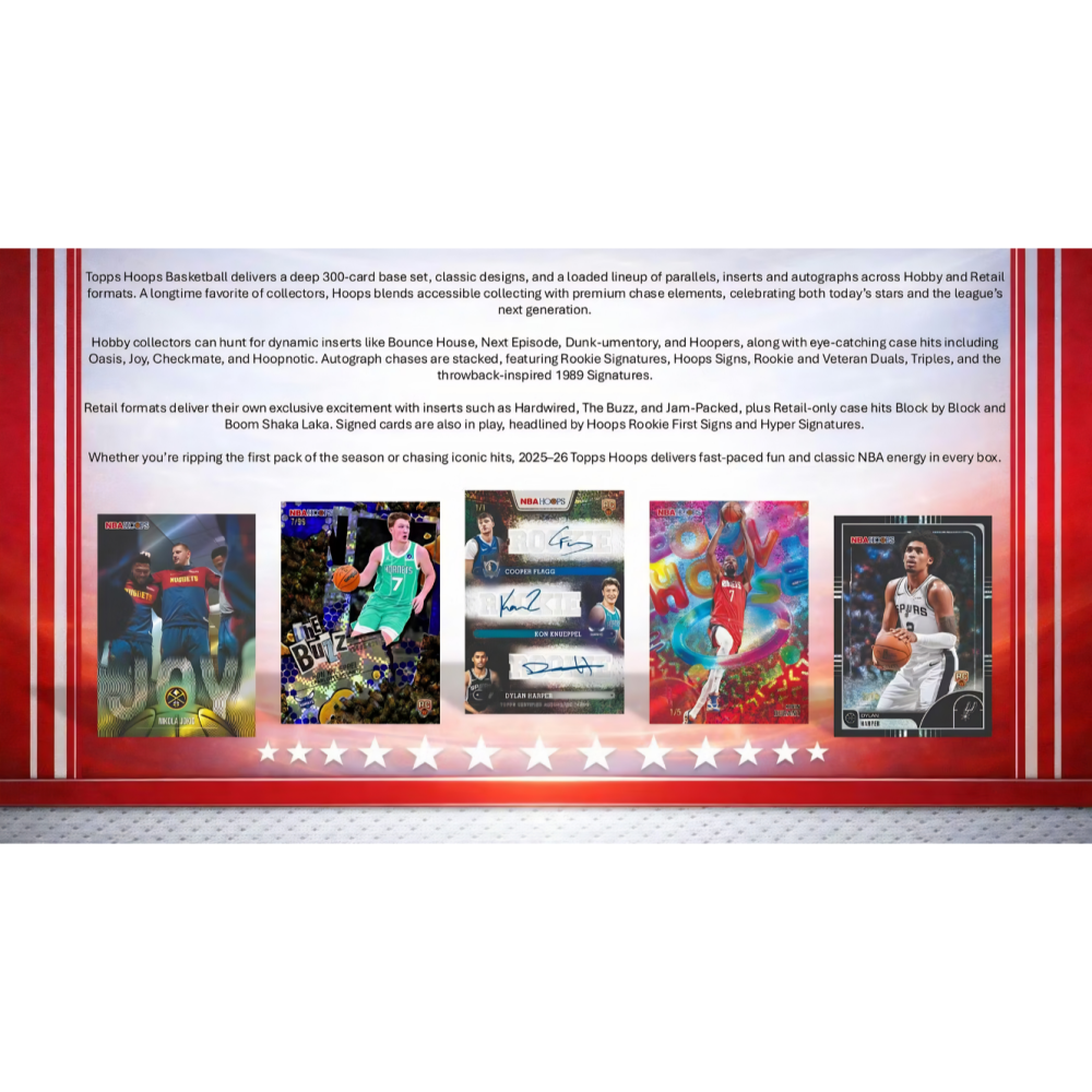 【卡世界】2025-26 Hoops Basketbal Hanger Box 籃球 球員卡 (1盒)-細節圖3