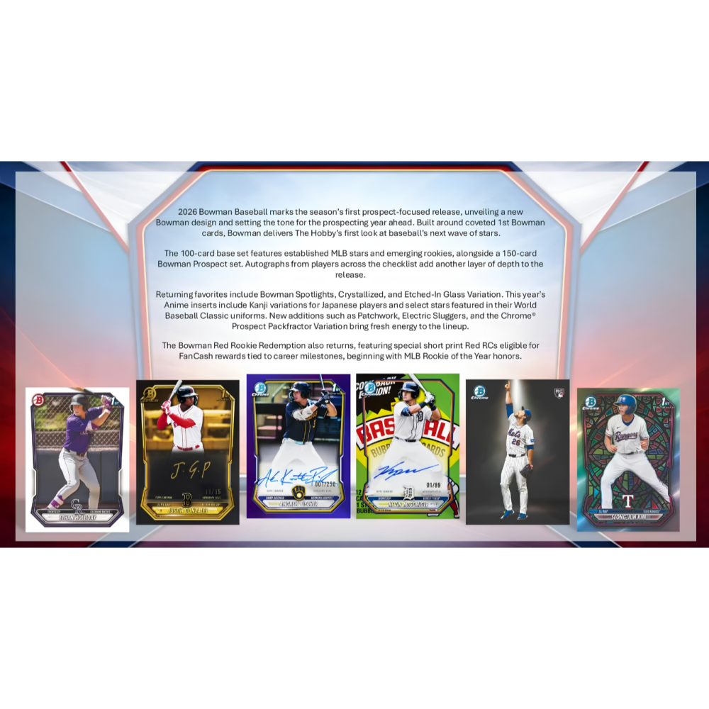 【卡世界】🔥全新20盒 2026 Bowman Baseball Blaster Box 棒球 球員卡 (1盒)-細節圖5