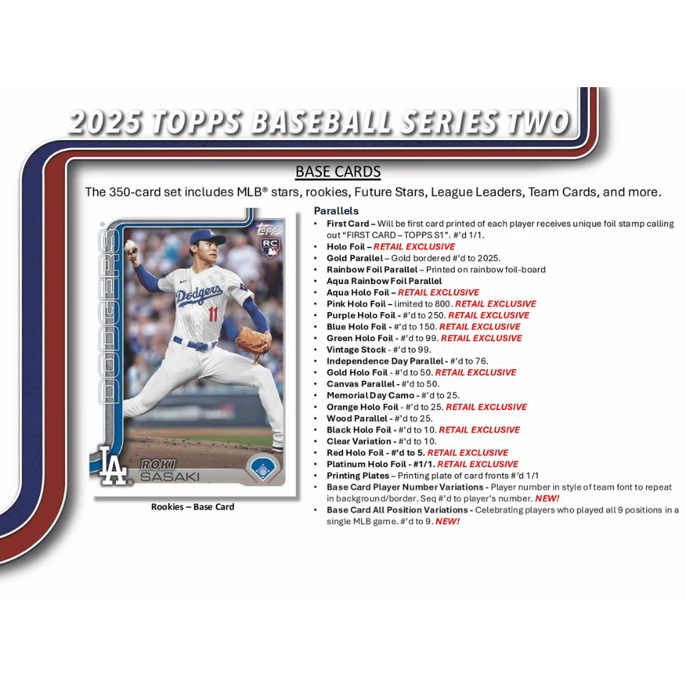 【卡世界】2025 Topps Series 2 Baseball Fanatics Blaster 球員卡 (1盒)-細節圖5