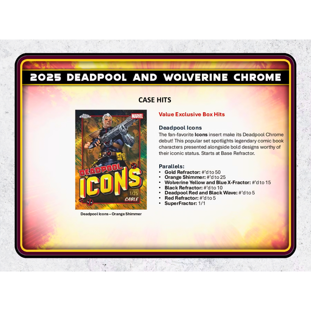 【卡世界】🔥全新箱 2025 Topps Deadpool Chrome Blaster Box 死侍 球員卡 (1盒-細節圖8