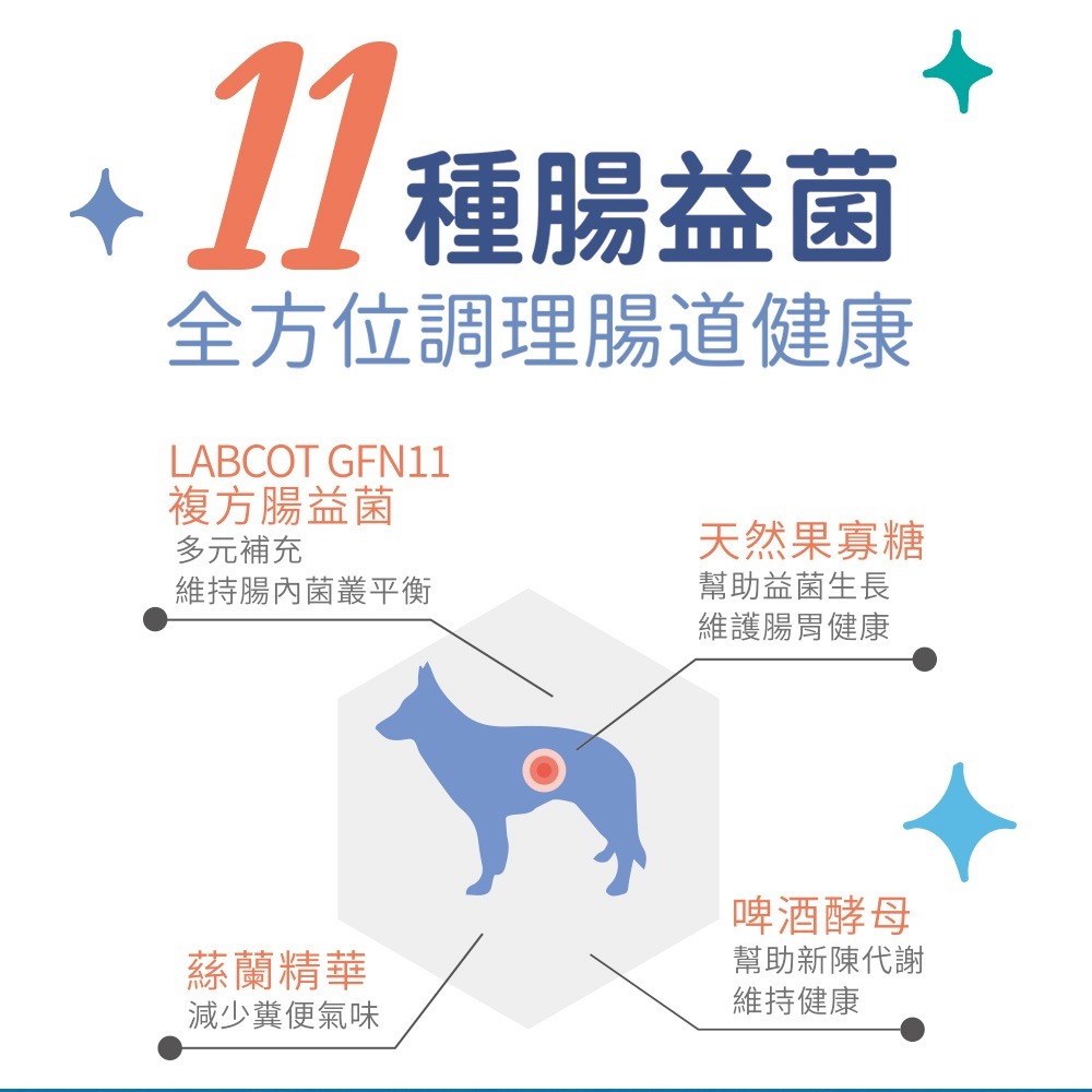 【腸胃保健】IN-PLUS 11合1綜合腸益菌 多元平衡配方 280克(狗保健品)(粉劑型) inplus-細節圖3
