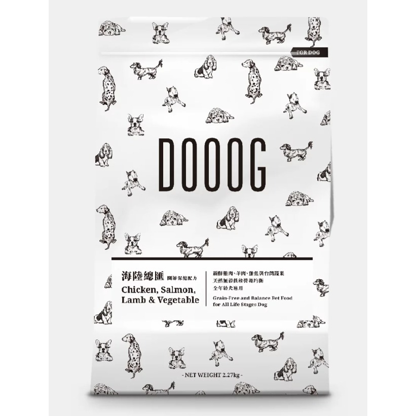 DOOOG 杜格-無榖低敏海陸總匯 全齡犬飼料 5LB(新鮮雞肉 羊肉 鮭魚 關節 腸胃 皮毛 保健)-細節圖2