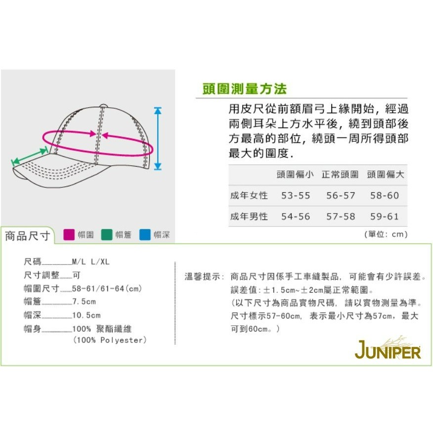 JUNIPER 中性透氣抗UV卡車帽 JL7531B迷彩 遮陽帽 棒球帽 防曬帽 卡車司機帽 抗UV 喜樂屋登山戶外-細節圖4