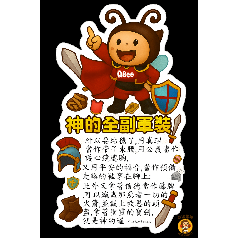 禱告經文4x6貼紙(4入一組)-細節圖2