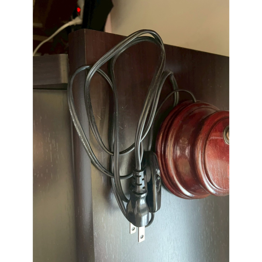 木製底座 鵝頸奶油色桌燈 （燈泡送你）-細節圖6