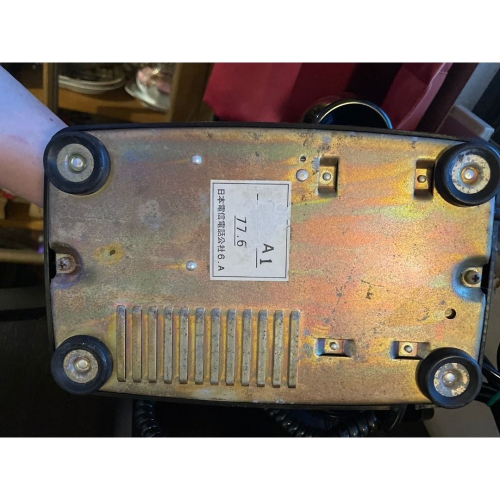 NTT西日本 レトロ　600-A1 型 ダイヤル式電話機 （轉盤電話老件-可使用）-細節圖2
