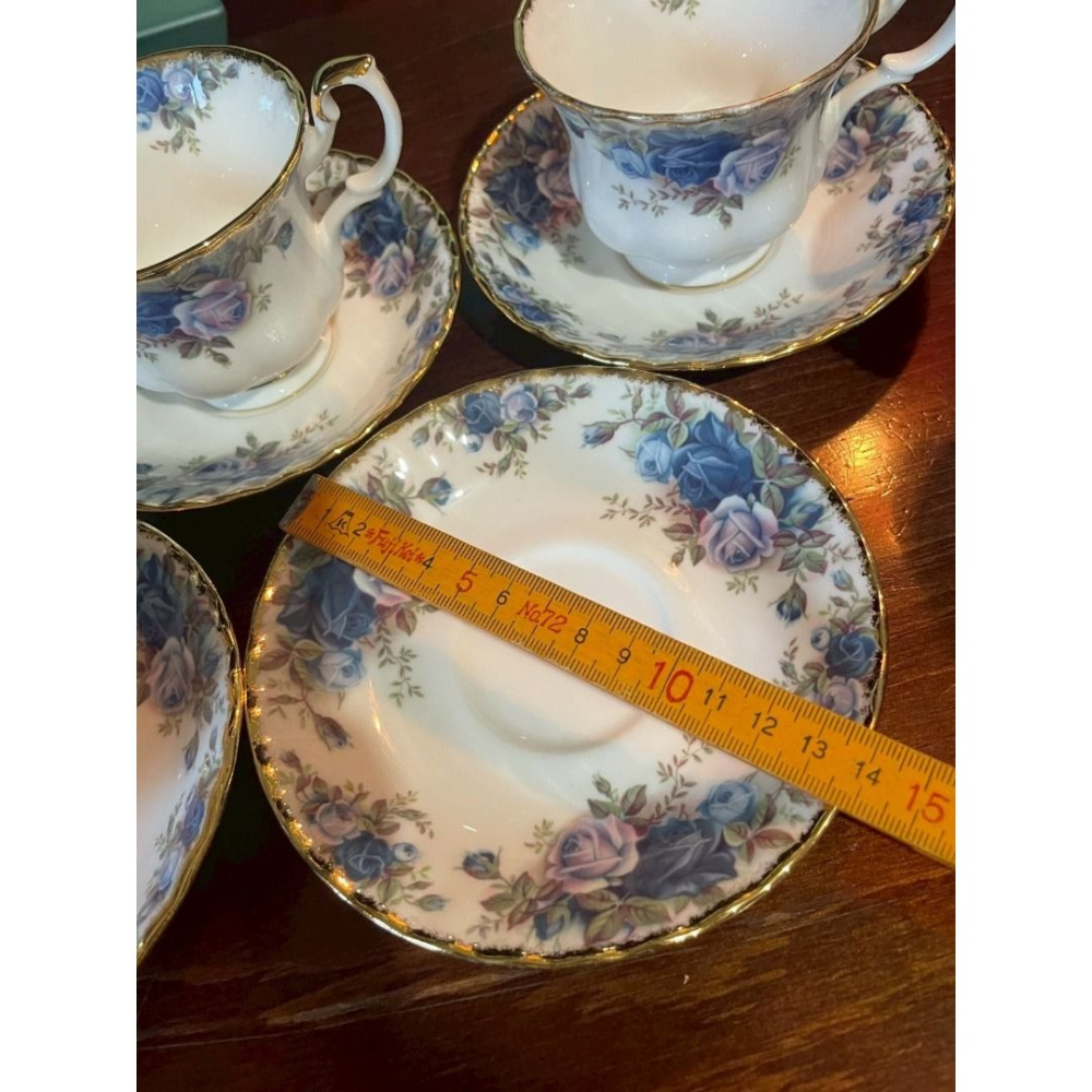 （純正英國製）1987 Royal albert 經典 月光玫瑰紅茶杯 (五組共5500)-細節圖7