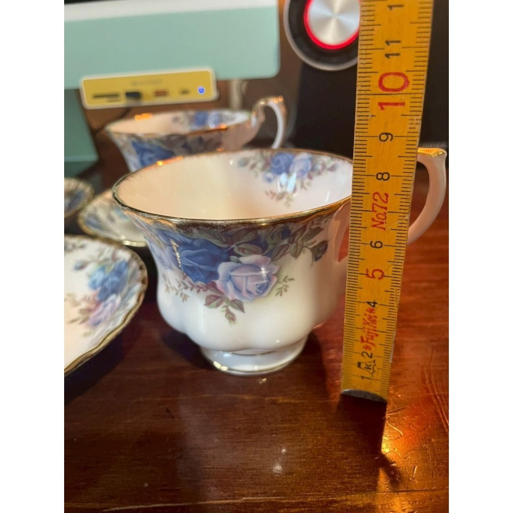 （純正英國製）1987 Royal albert 經典 月光玫瑰紅茶杯 (五組共5500)-細節圖8