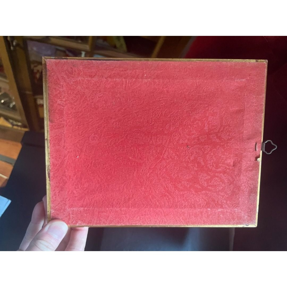 義大利 石膏貼木框 花卉油畫-細節圖5