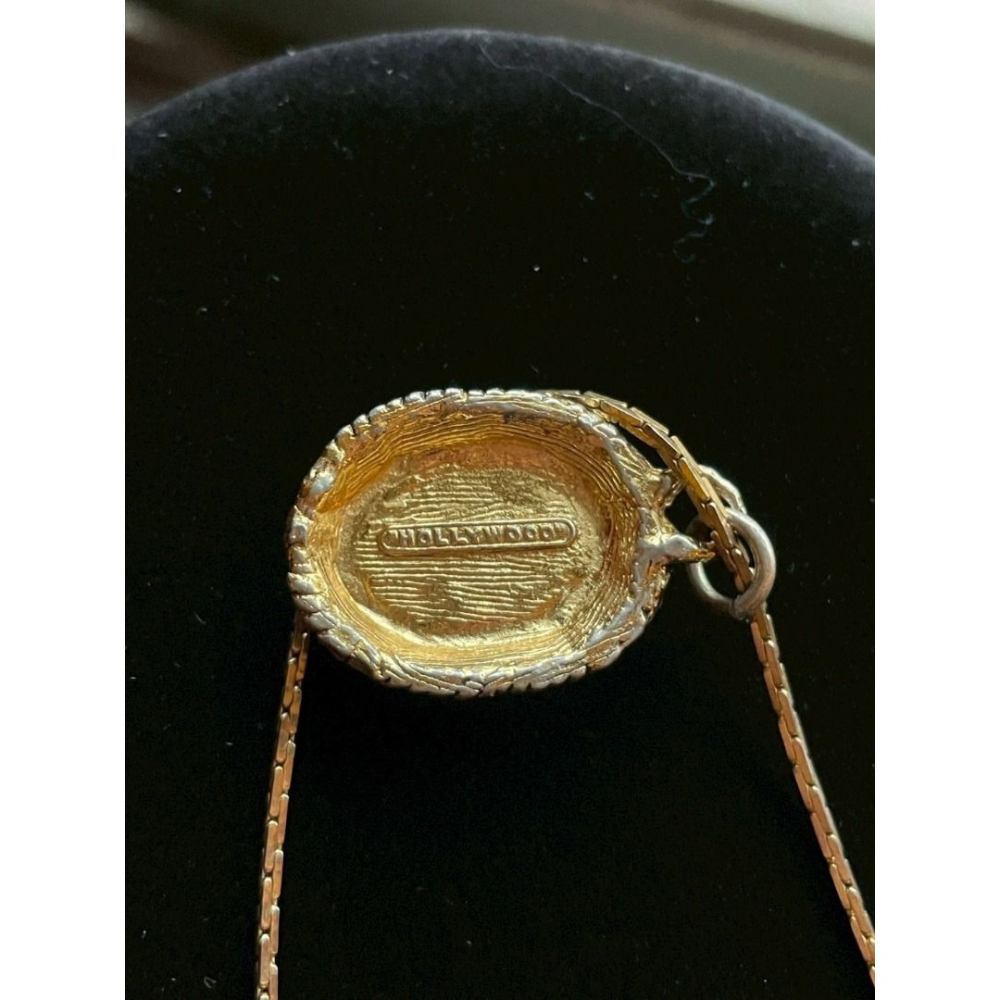 美國 1950＂s VINTAGE HOLLYWOOD 打標款 虎眼石 項鍊-細節圖4