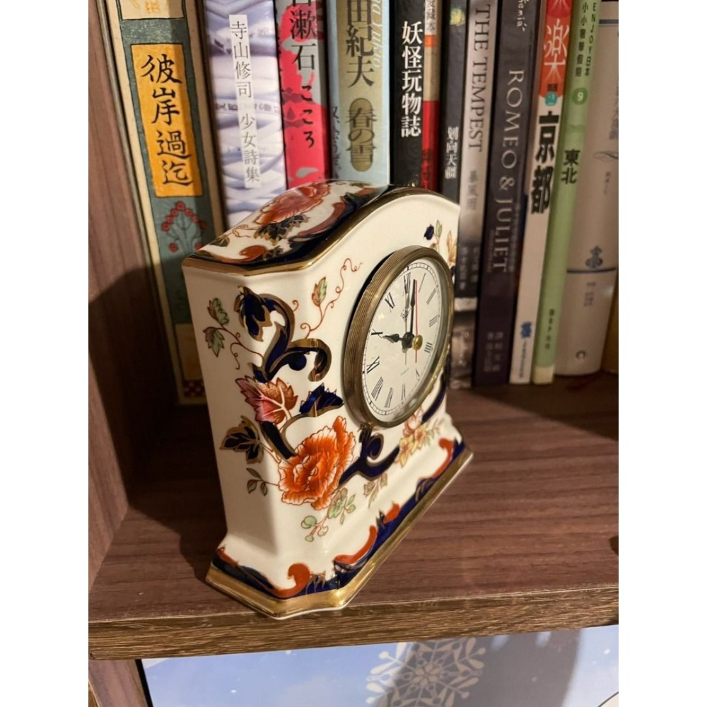 （英國製） Mason＇s。手繪金彩 繁花錦簇 骨瓷時鐘 座鐘 骨瓷-細節圖5