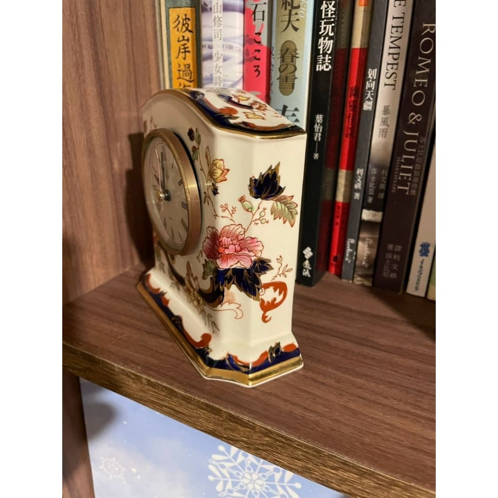 （英國製） Mason＇s。手繪金彩 繁花錦簇 骨瓷時鐘 座鐘 骨瓷-細節圖6