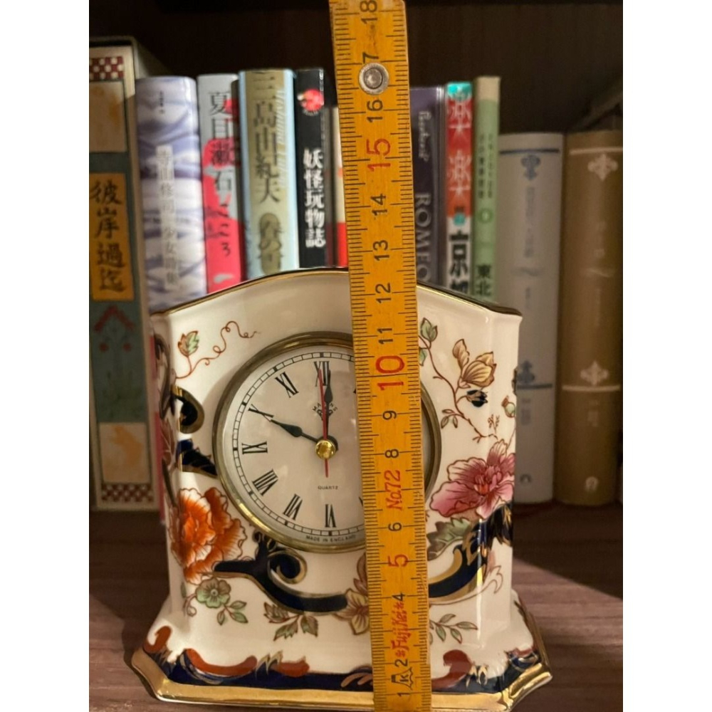 （英國製） Mason＇s。手繪金彩 繁花錦簇 骨瓷時鐘 座鐘 骨瓷-細節圖9