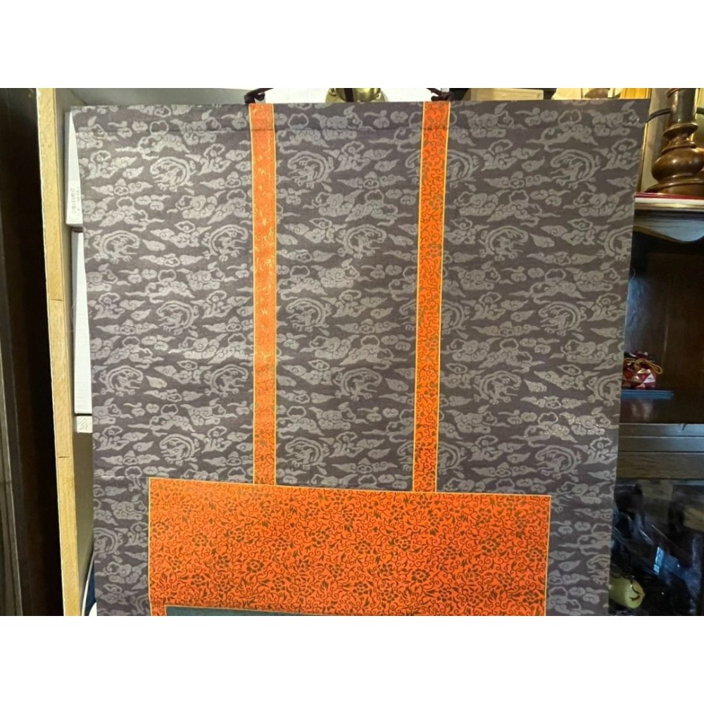 日本老件 水墨軸畫-細節圖3