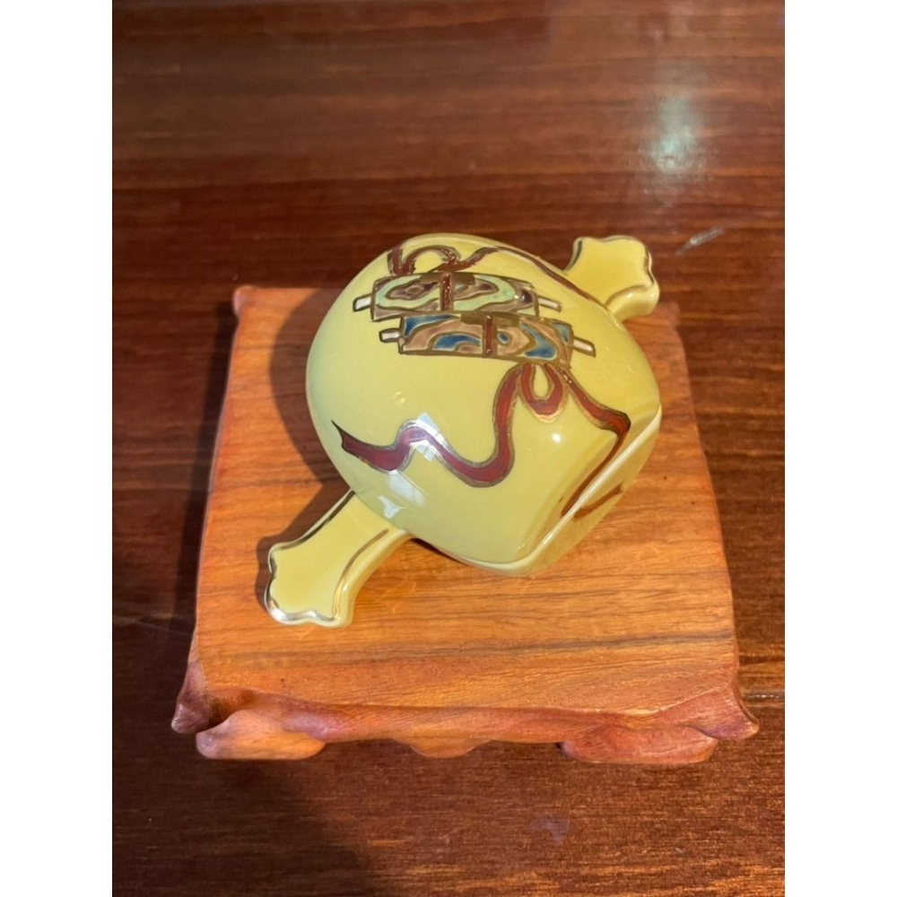 日本 香道 手繪 陶瓷小槌香盒 打ち出の小槌-細節圖4