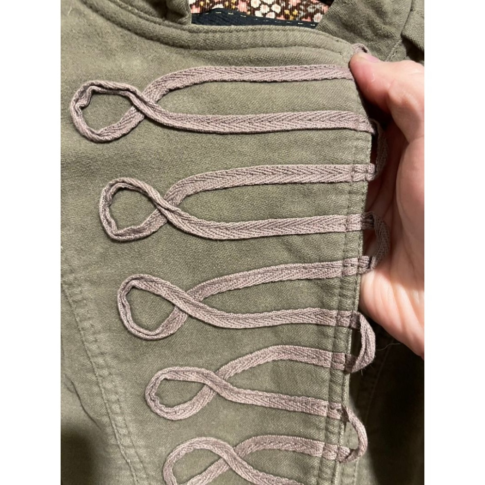 香港品牌Mastina 歐風立領軍裝風 女用 外套 絨布-細節圖7