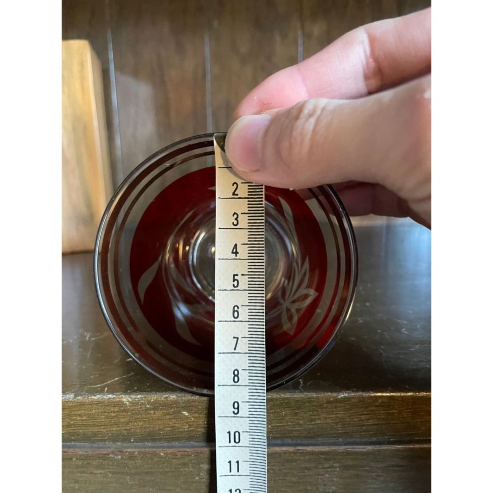 （歐洲市集購入） vintage 匈牙利 蔓越莓紅 水晶 鈴鐺-細節圖4