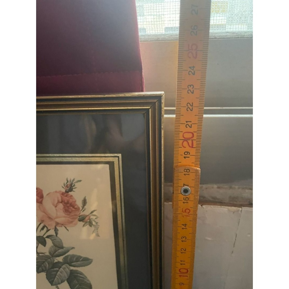 英國 實木框。玫瑰印刷 複製畫-細節圖4