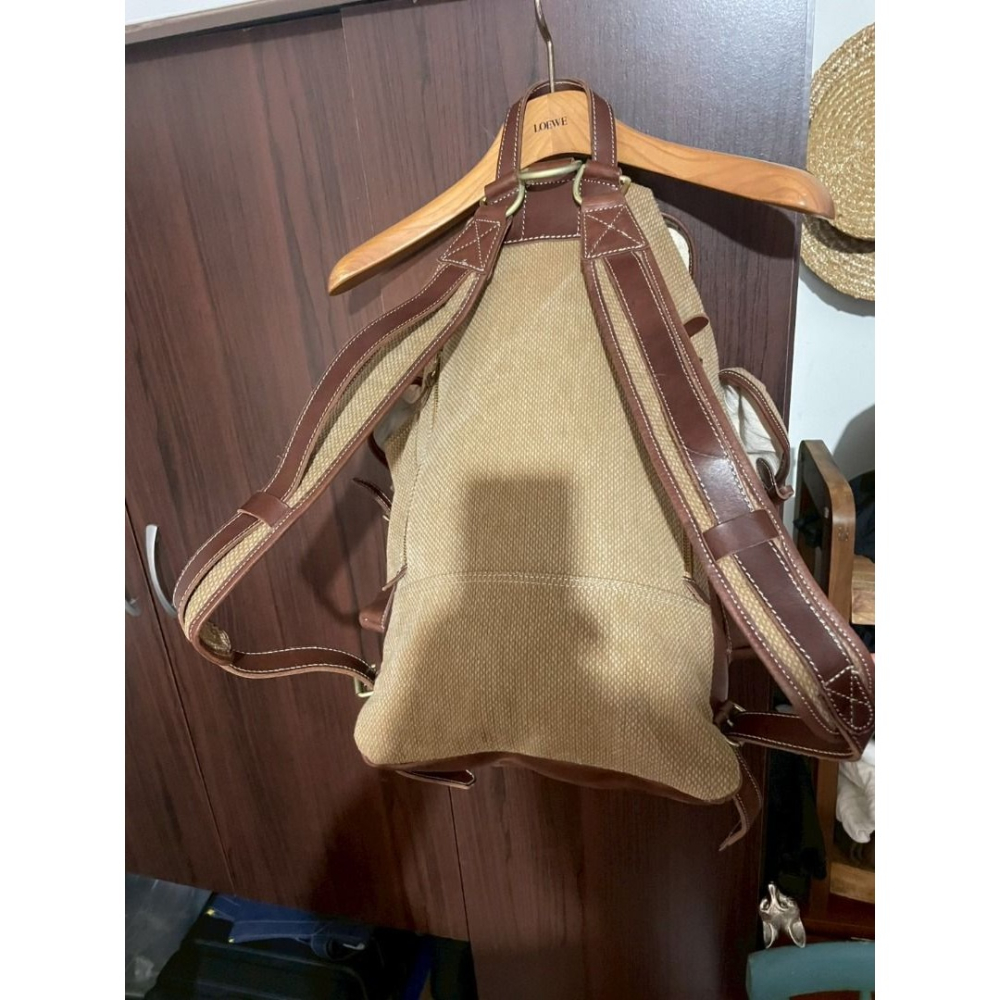 HEYOU Handmade - 〝Army style backpack〞刺子布款 皮革後背包-細節圖2